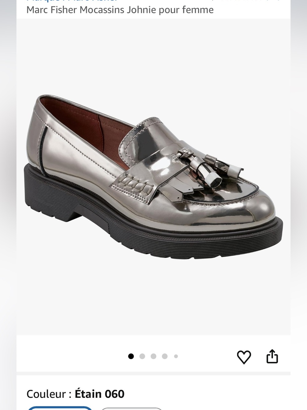 Mark Fisher Johnie silver loafers